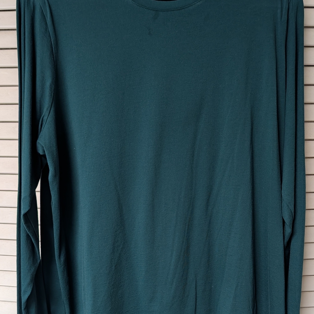 Lands' End Men's Long-Sleeve Crew in Deep Teal